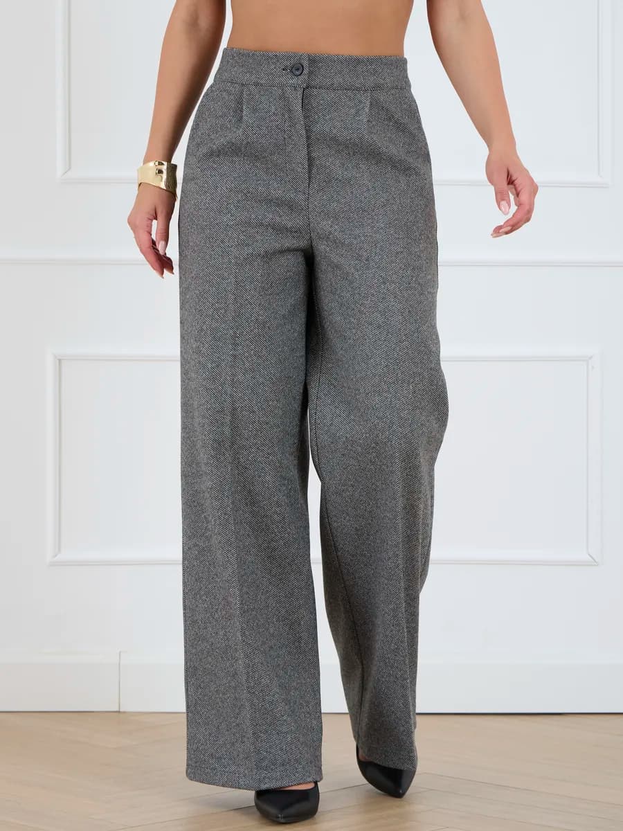 Брюки палаццо классические утепленные широкие