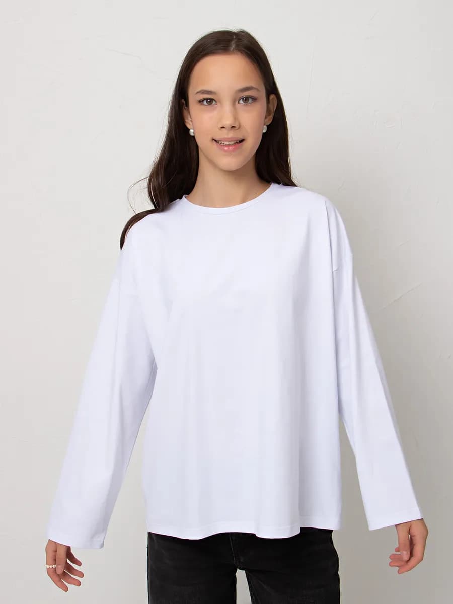 Джемпер лонгслив оверсайз школьный