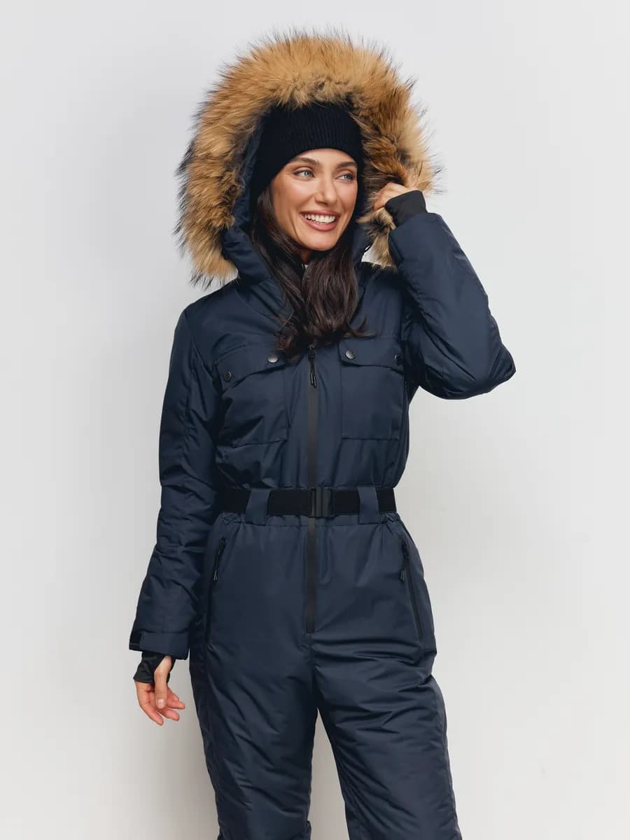 Комбинезон зимний с натуральным мехом