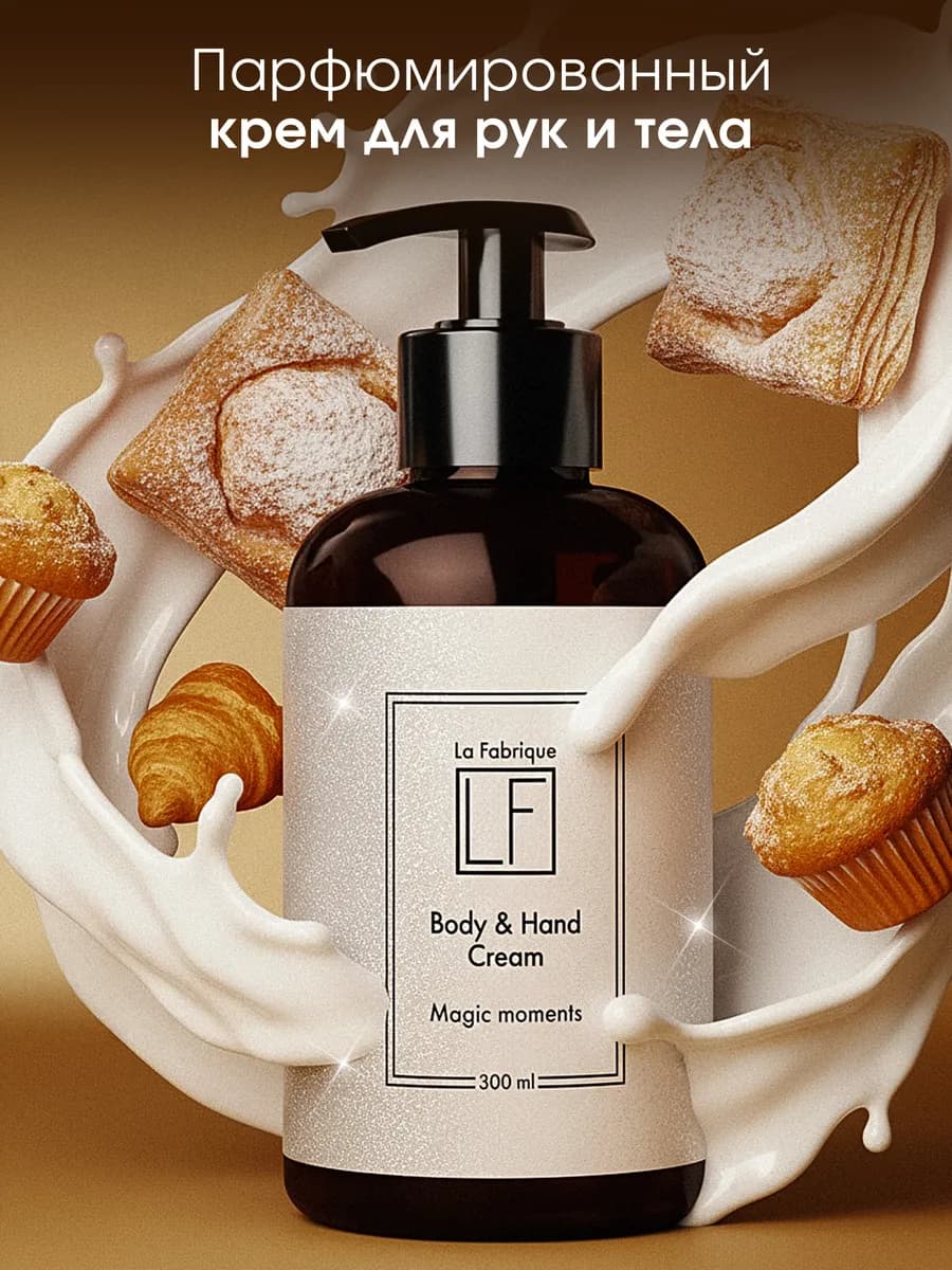 Крем для рук и тела парфюмированный с дозатором