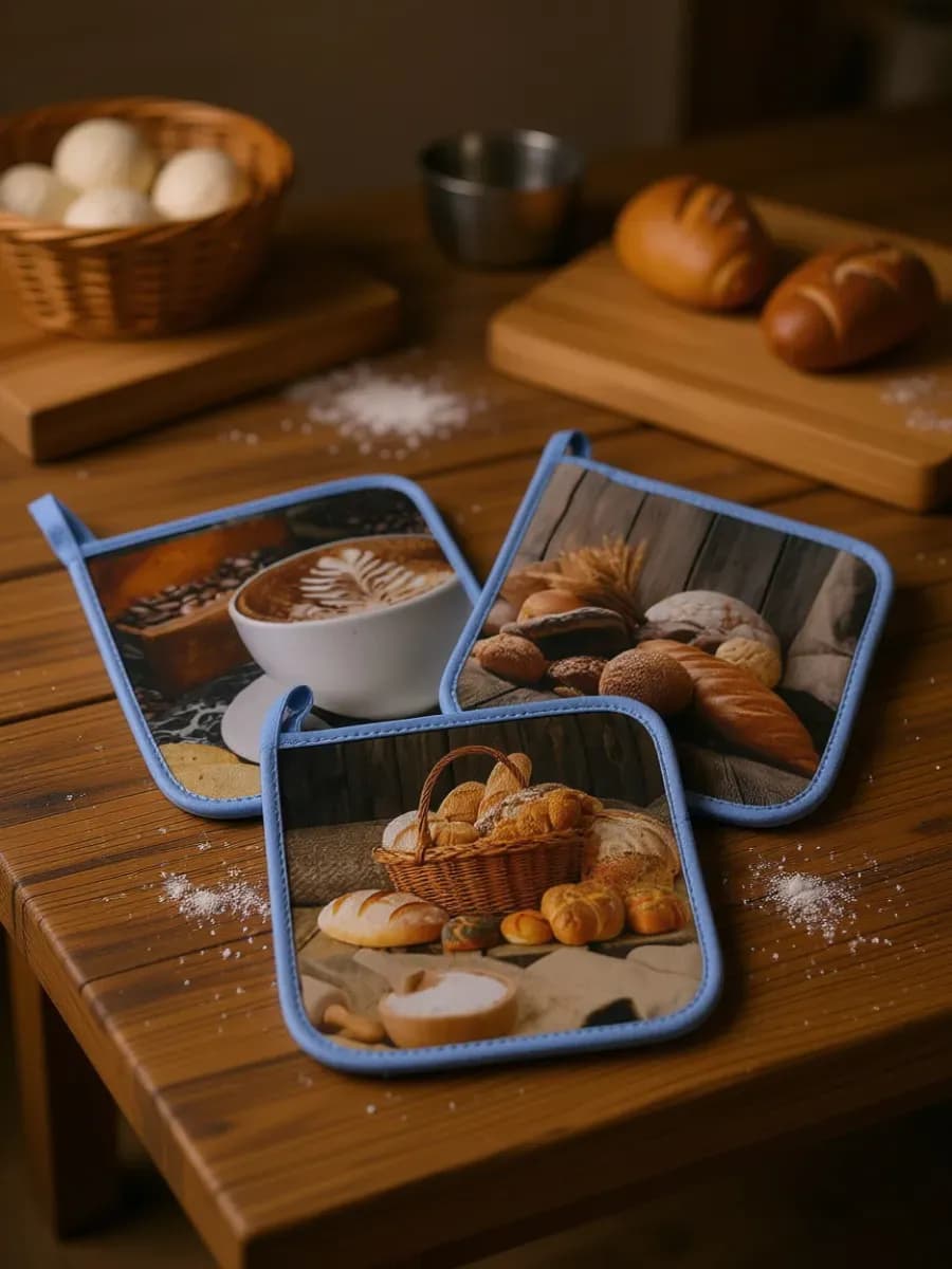 Прихватки кухонные набор 3 шт