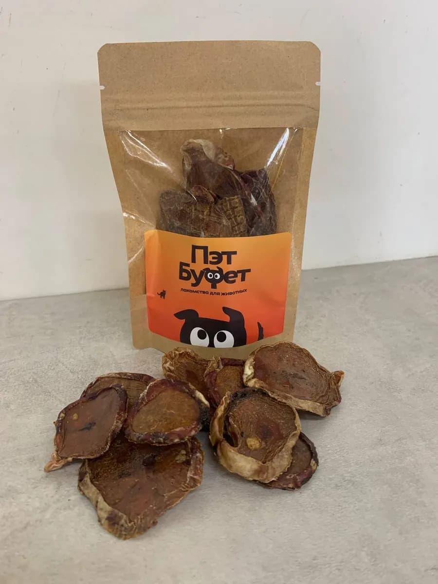 Семенники говяжьи для собак 50гр, слайсы