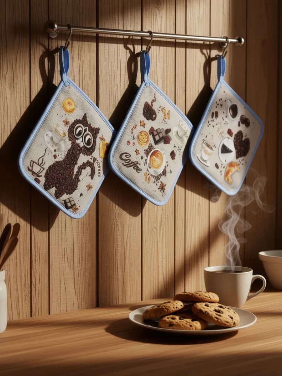 Прихватки кухонные набор 2 шт