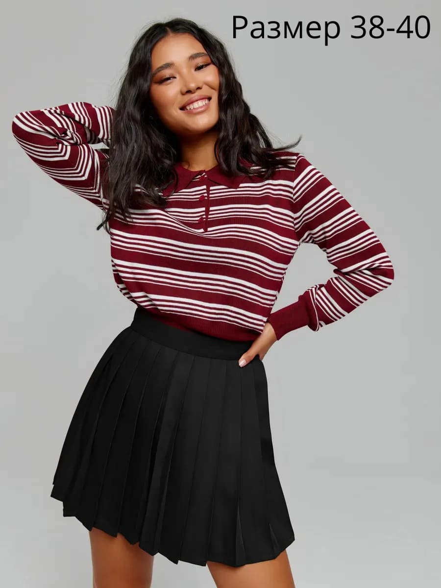 Джемпер поло с длинным рукавом