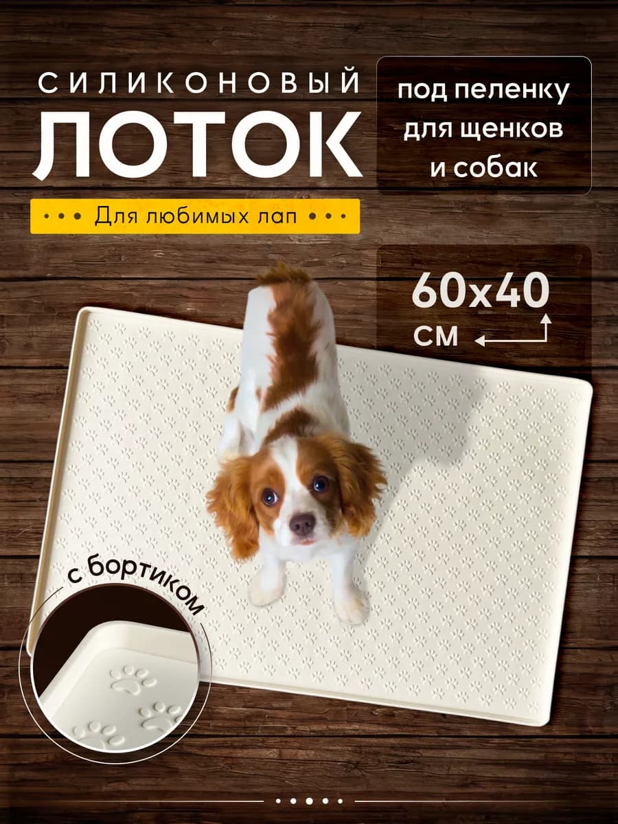 Лоток силиконовый для собак под пеленку 40х60 - фото 1