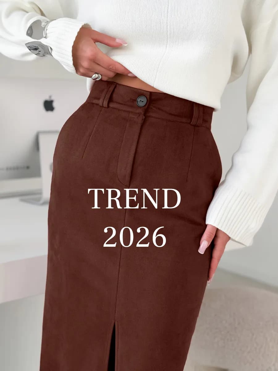 Юбка миди карандаш с разрезом офисная