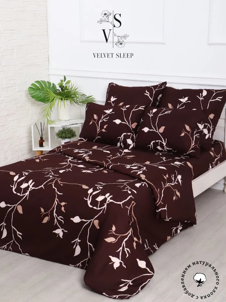 Постельное белье 2 спальное с европростыней 70х70