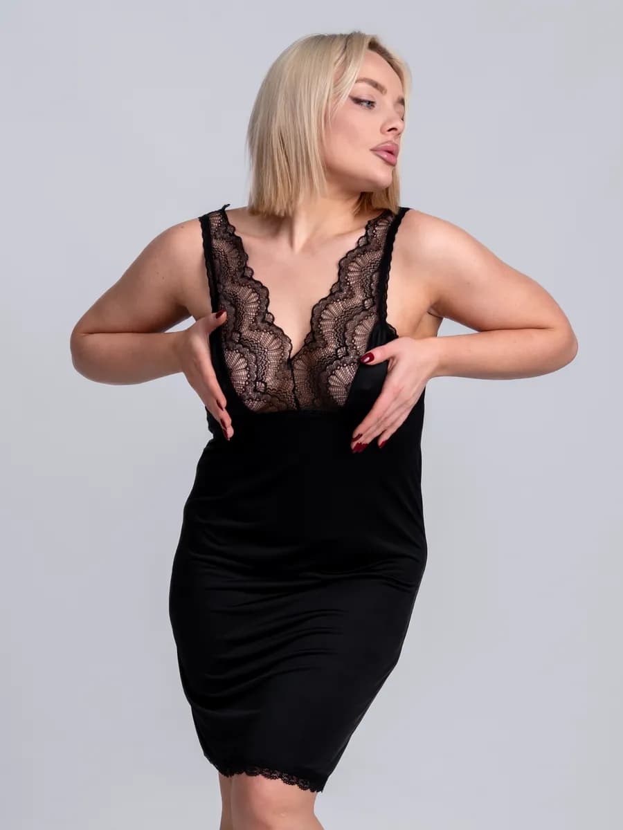 черная комбинация под платья