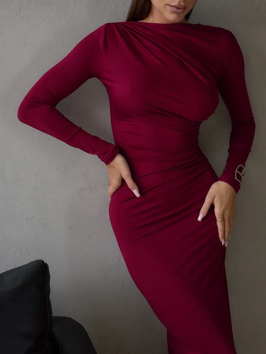 Платье вечернее с драпировкой