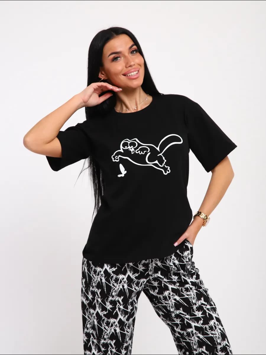 Домашний костюм футболка с брюками