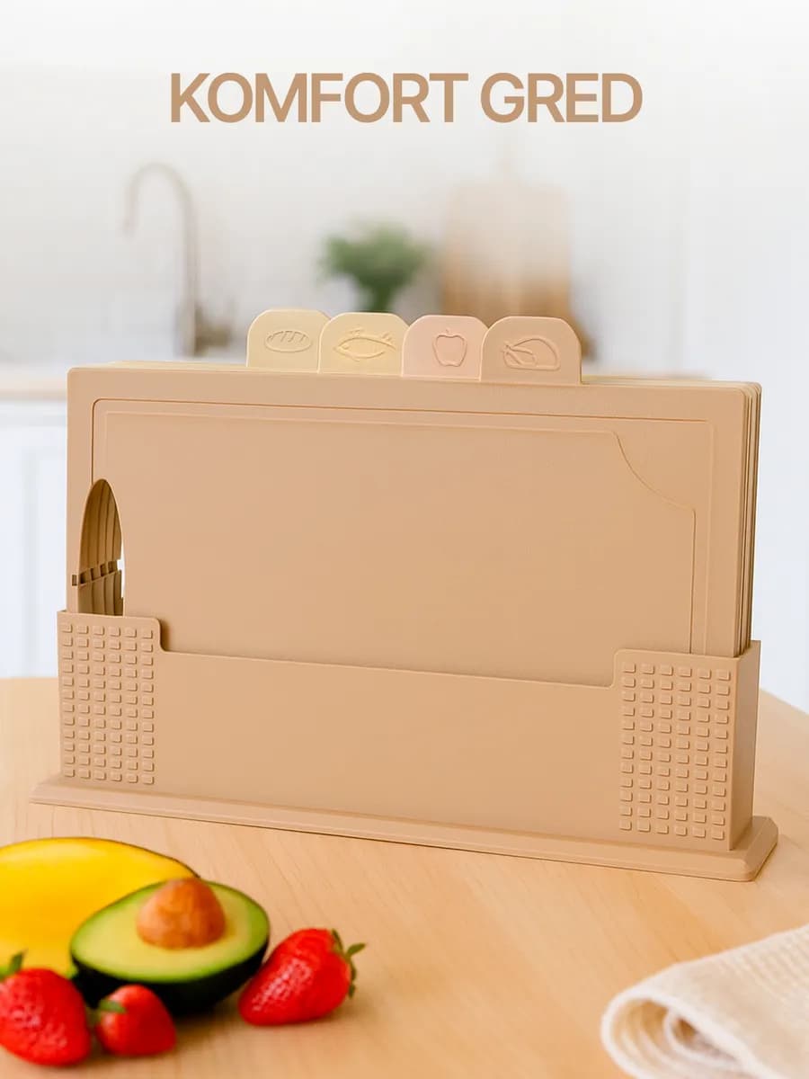 Доска разделочная набор на подставке 4шт