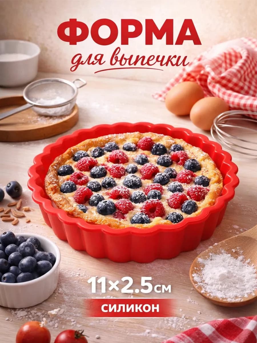 Форма силиконовая для выпечки круглая
