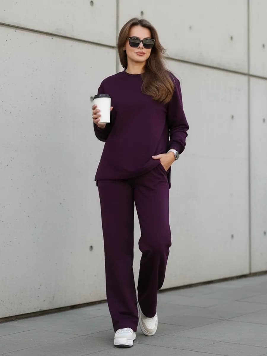 Спортивный костюм летний с брюками палаццо