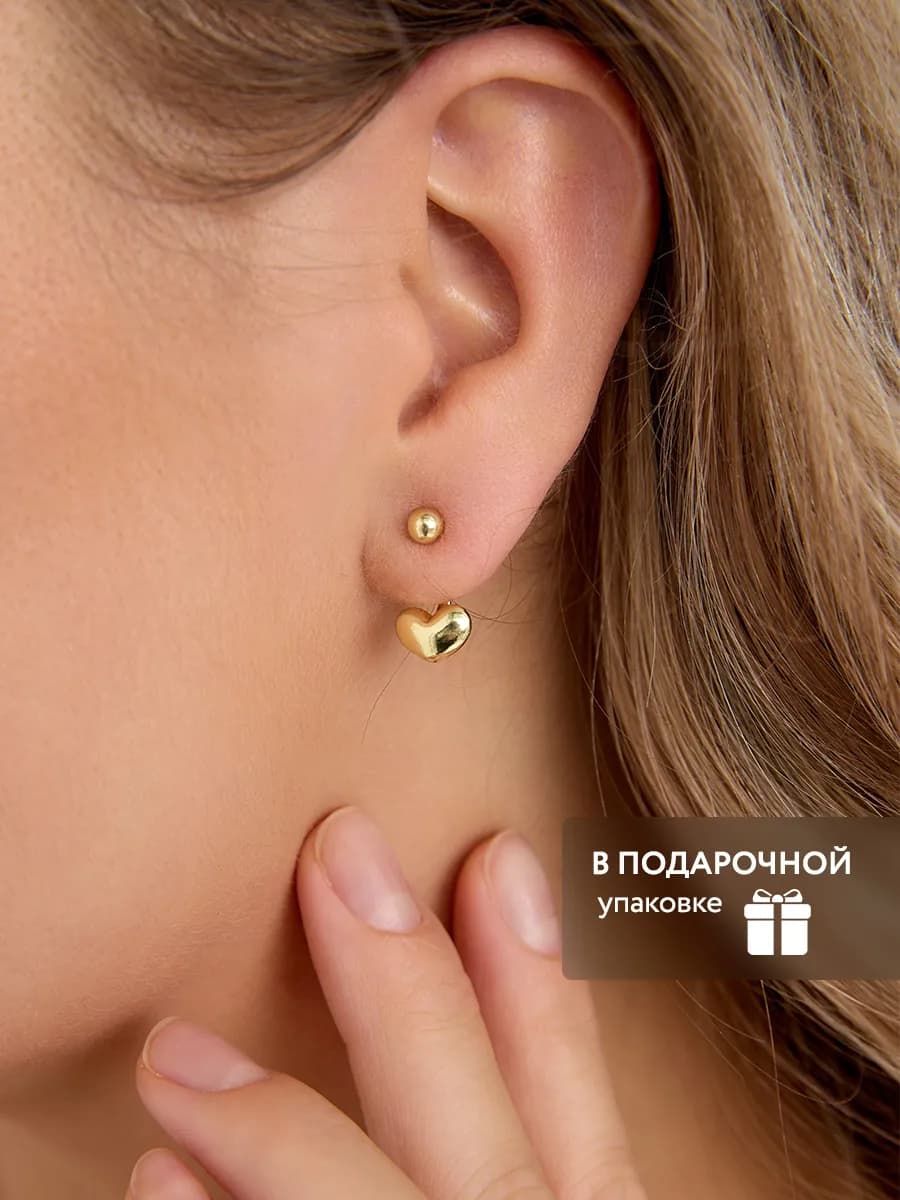 серьги бижутерия сердечки