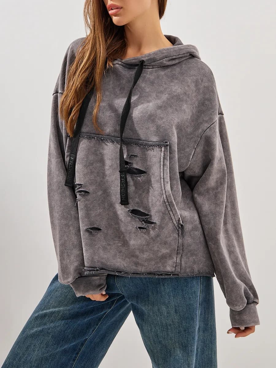 Свитшот толстовка оверсайз с капюшоном