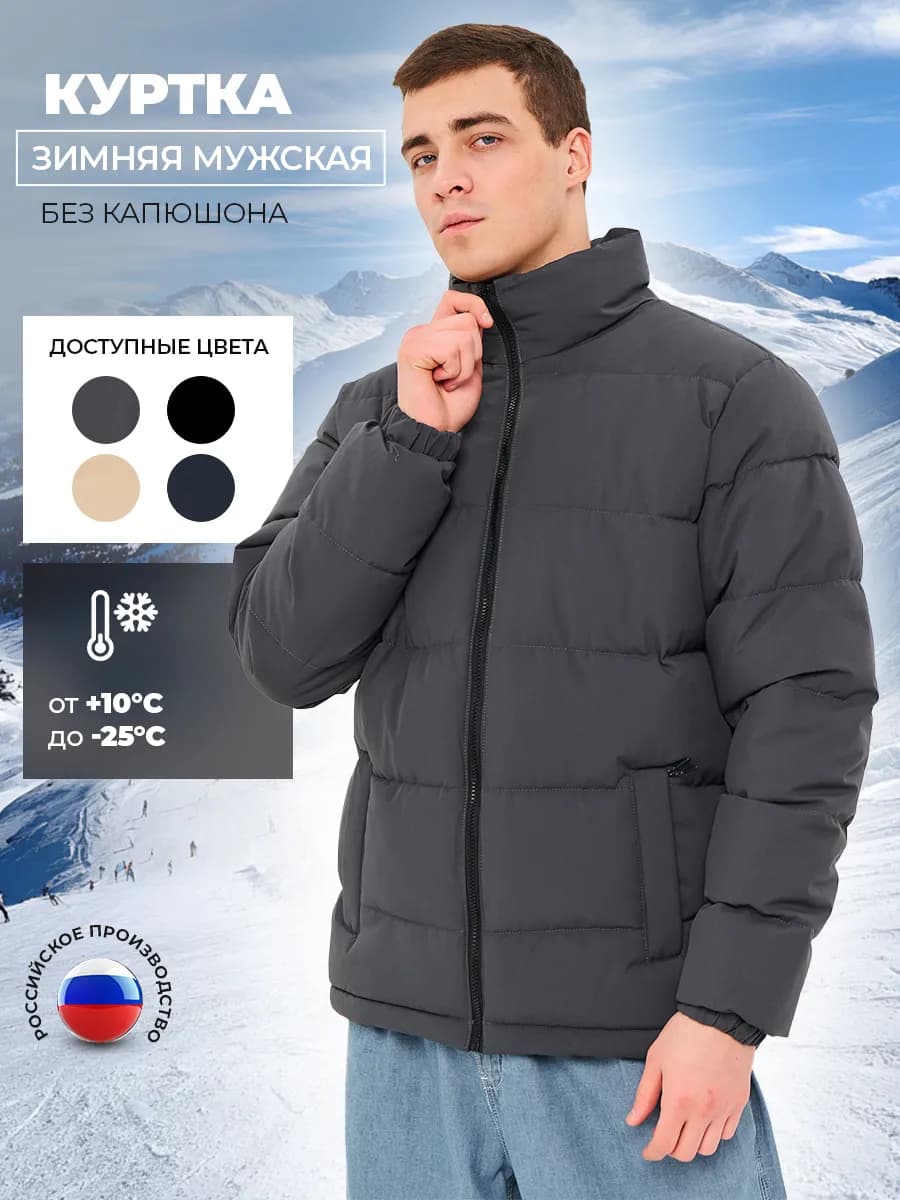 Куртка зимняя мужская без капюшона