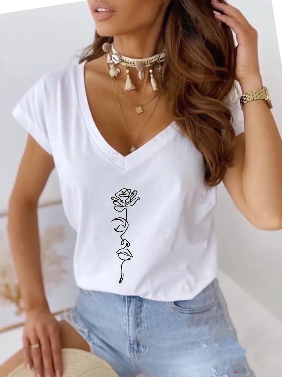 Футболка хлопковая с принтом