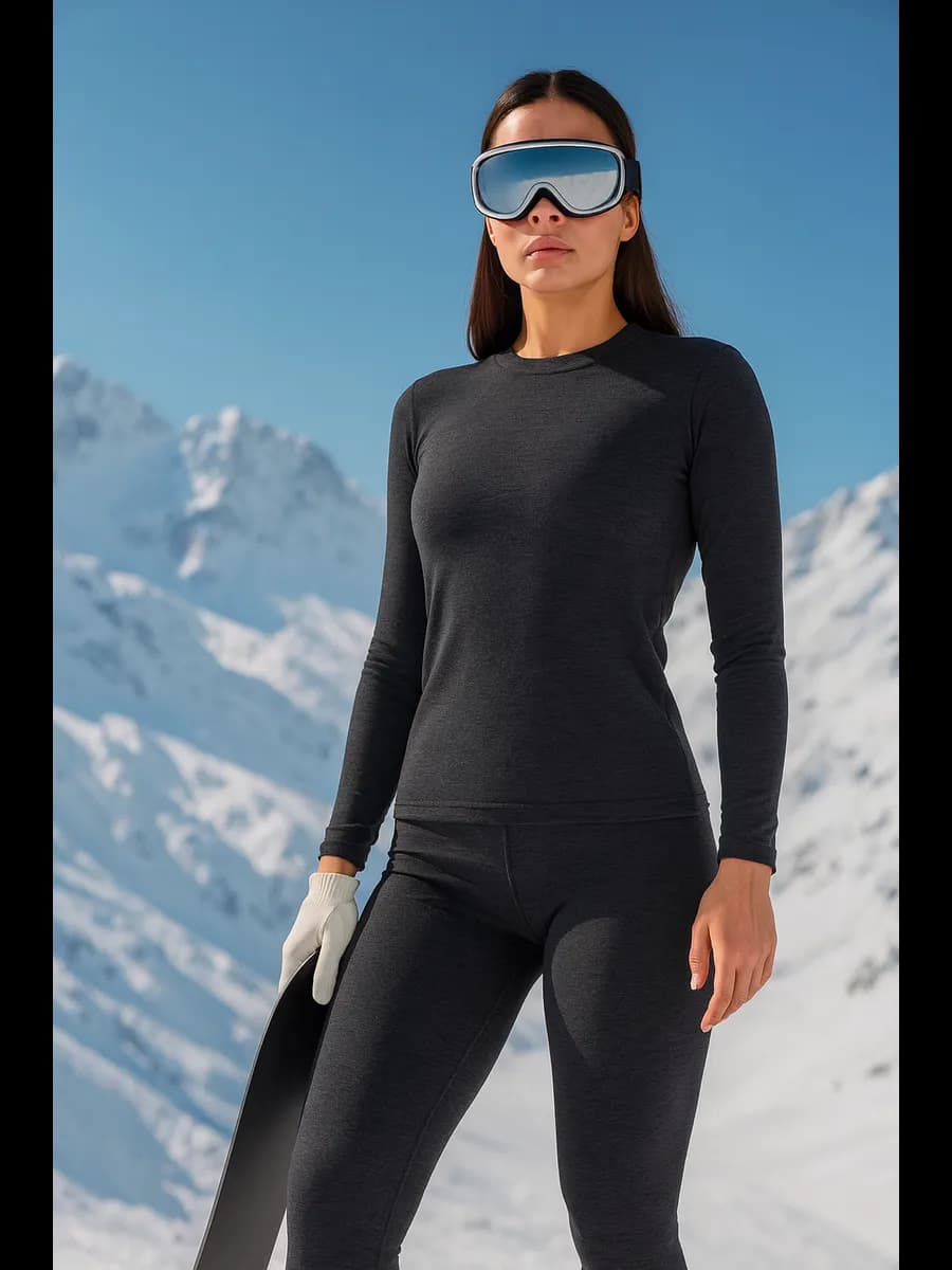 Термокомплект спортивный лонгслив и леггинсы