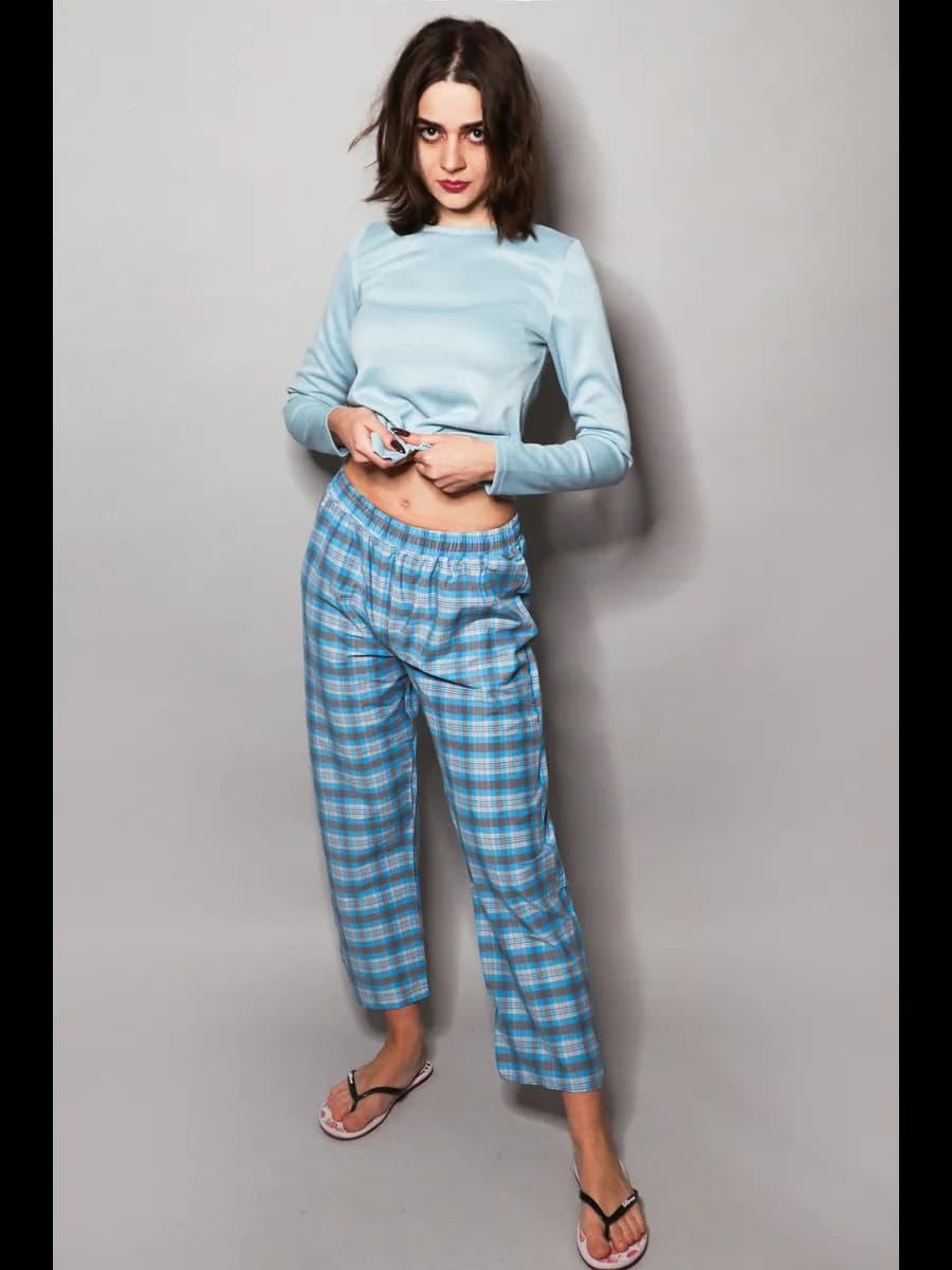 брюки домашние на резинке летние