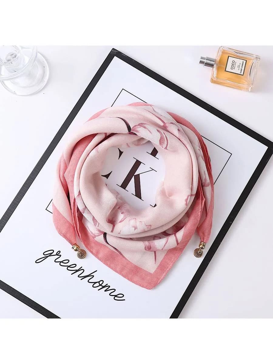 Платок на голову и шею осенний