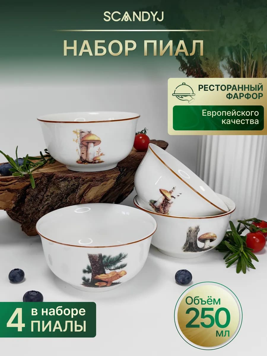 Тарелки набор 4 шт для сервировки