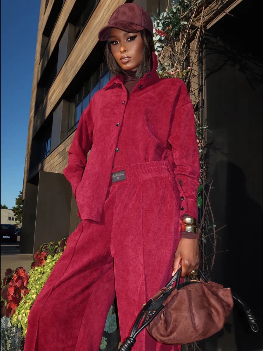 Костюм брючный теплый вельветовый