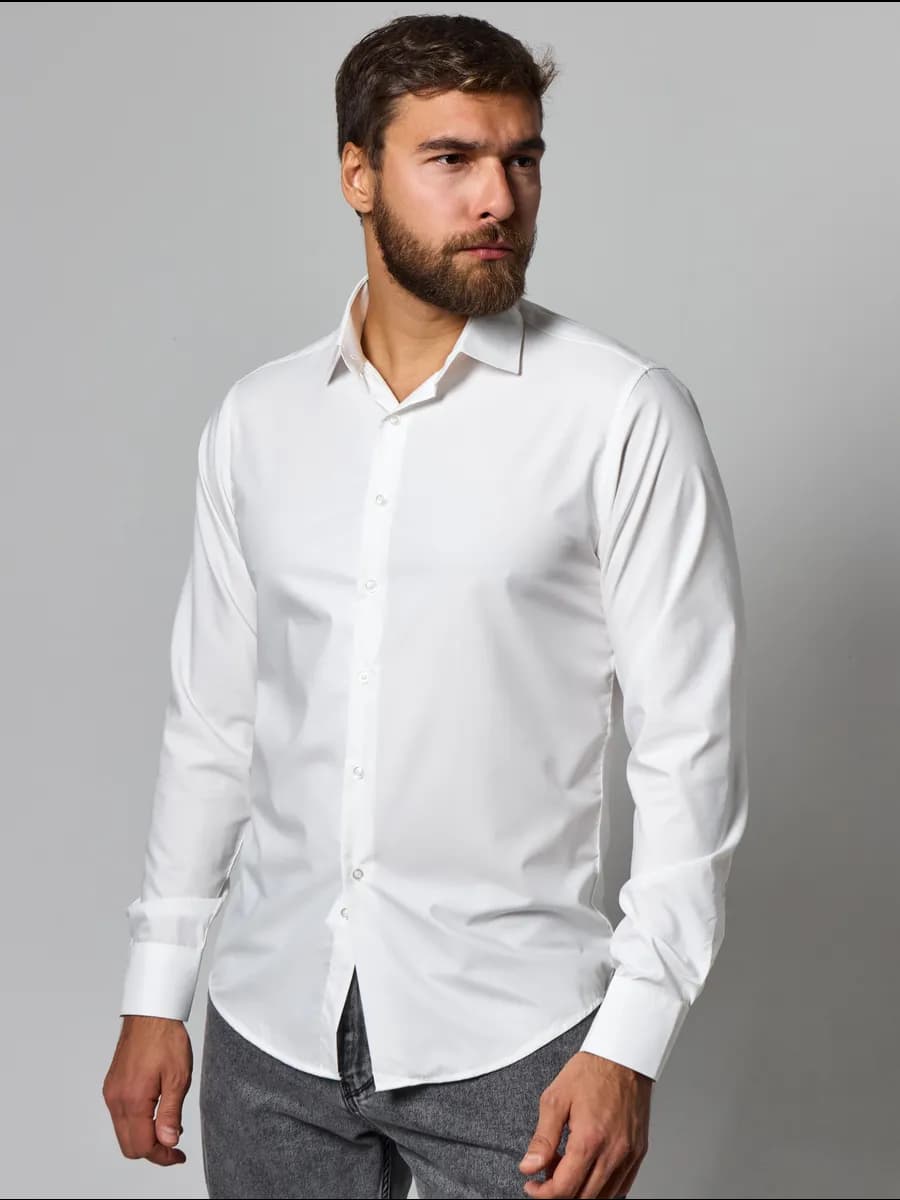 Рубашка приталенная slim fit сорочка