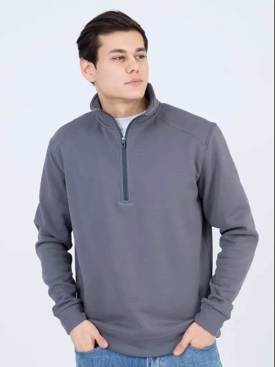 Свитшот теплый с начесом полузамок