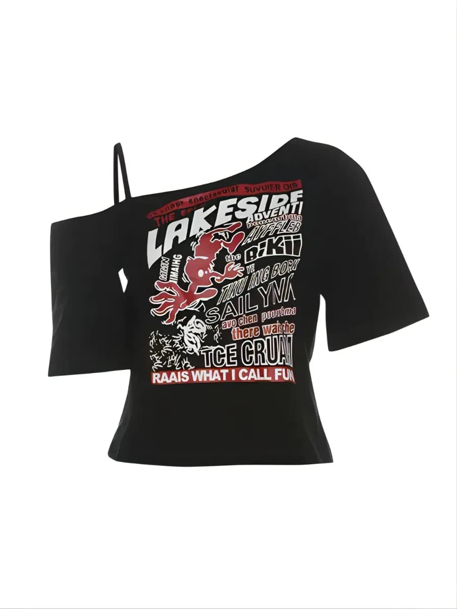 Топ футболка корейский у2к дрейн гранж