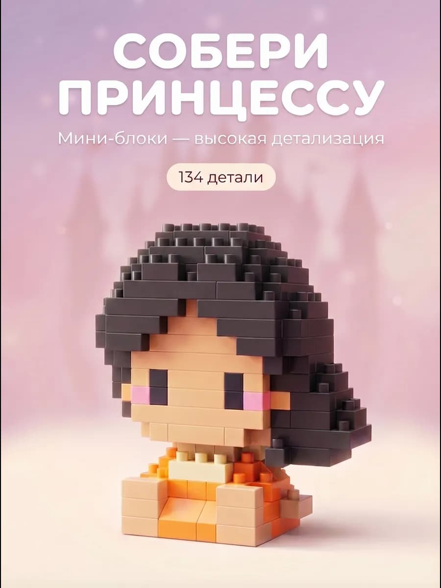 3D конструктор для девочек принцесса мини фигурка
