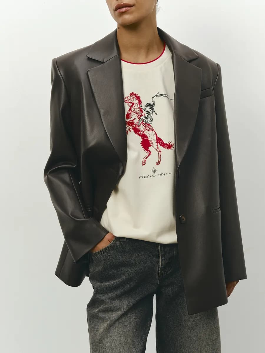 Футболка с принтом хлопок