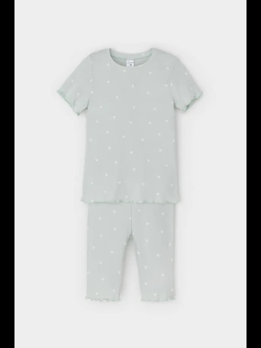 Пижама для девочки с футболкой и бриджами из хлопка