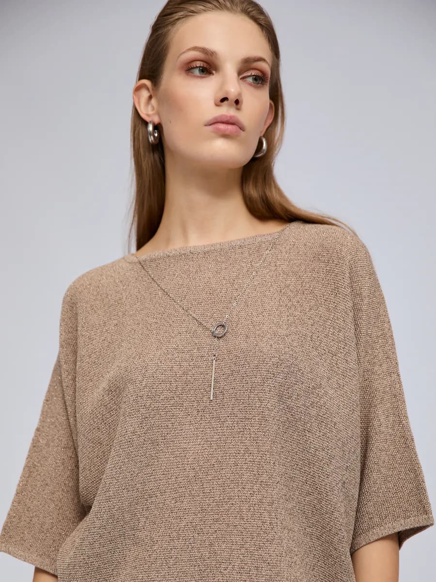 Женский джемпер с подвеской люрекс