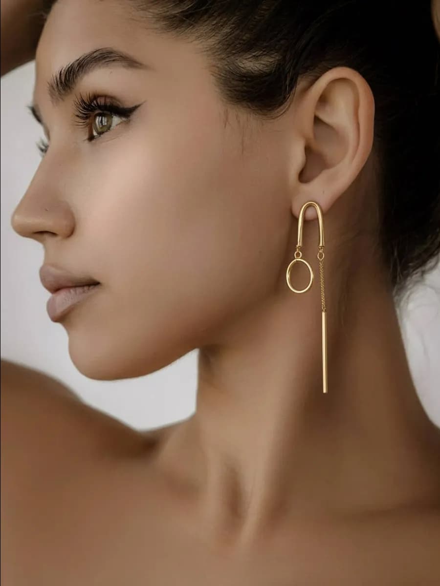 Серьги бижутерия длинные висячие крупные повседневные