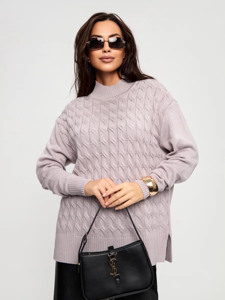 Свитер вязаный больших размеров