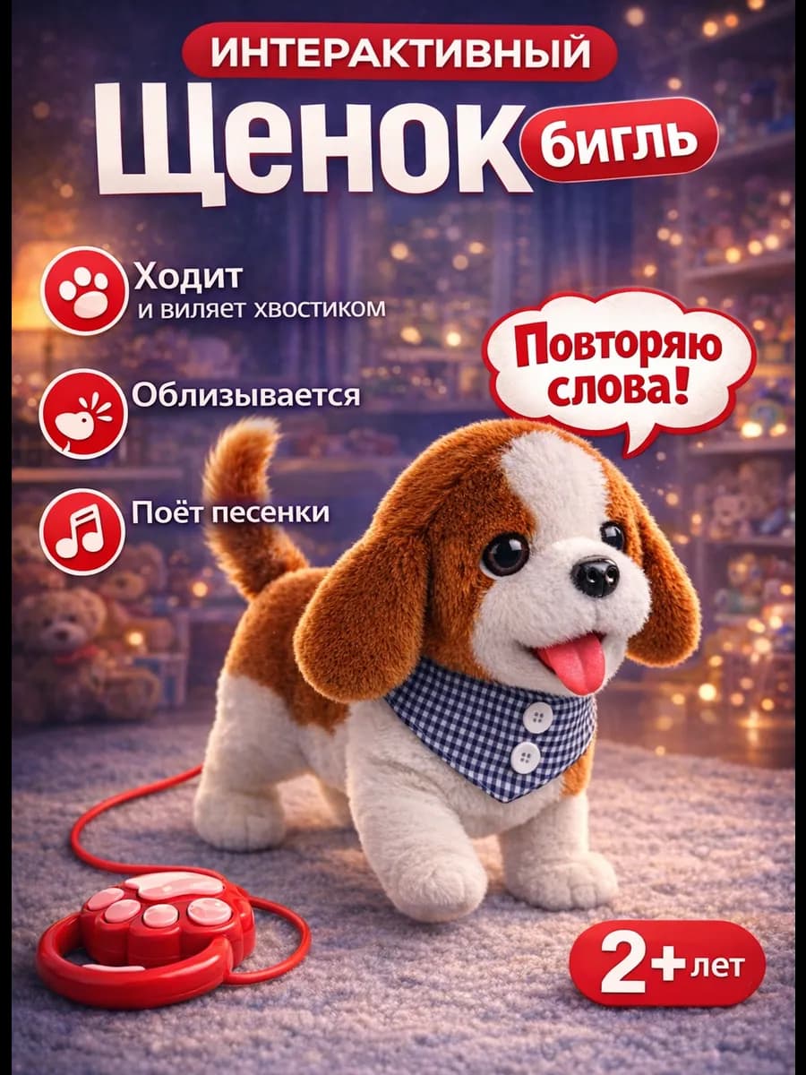Интерактивная игрушка Собака на поводке