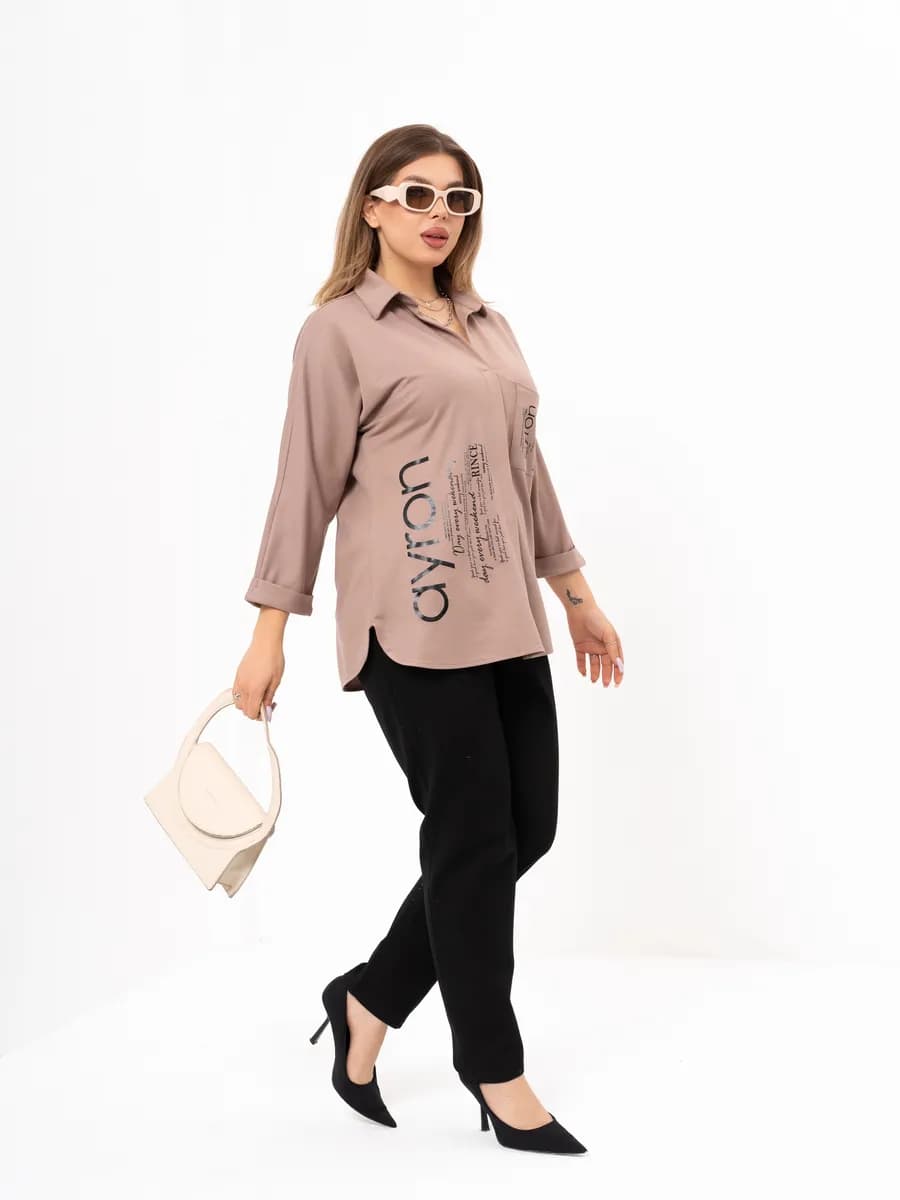 Блузка повседневная больших размеров