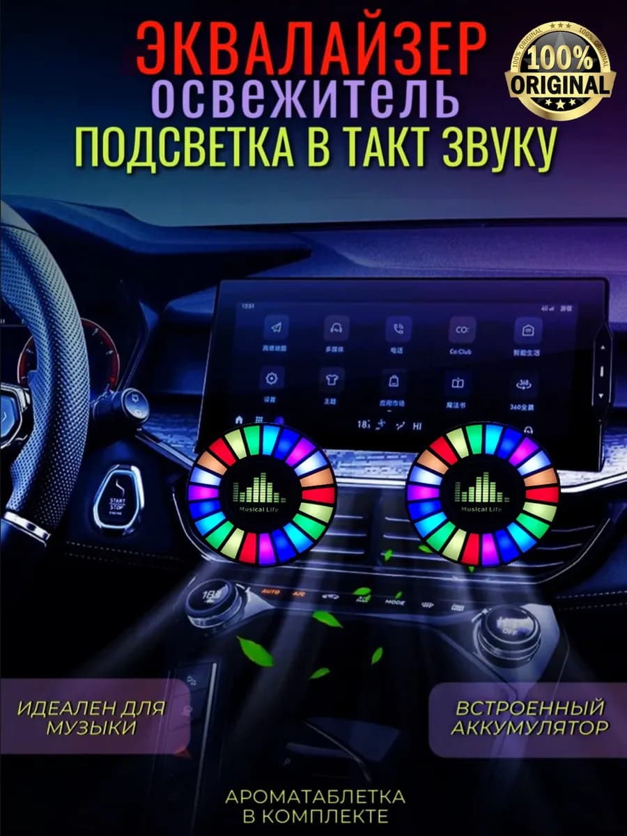 Ароматизатор в машину с подсветкой аромадиффузор