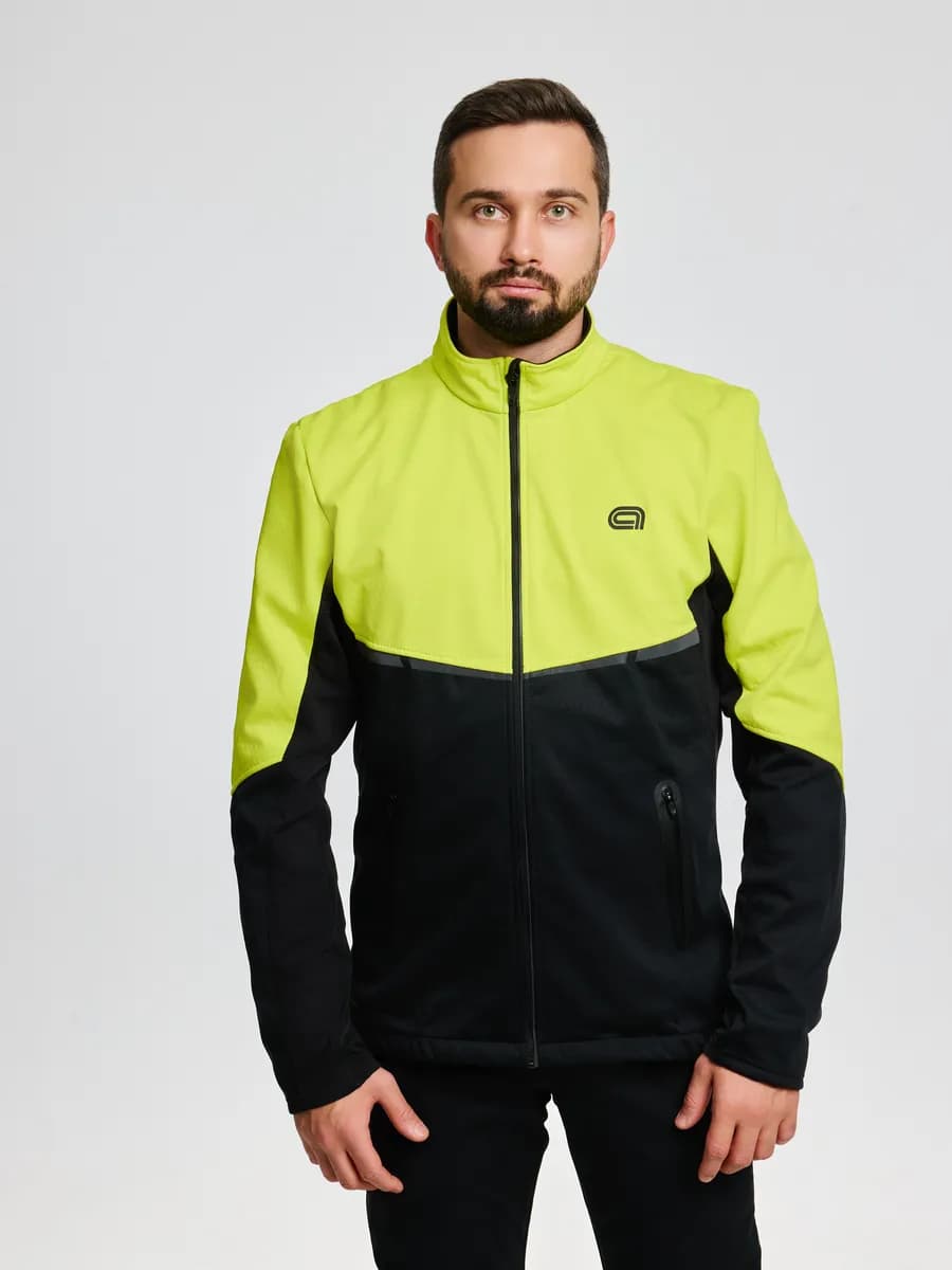 Лыжная разминочная куртка АКТИВ мужская софтшелл - фото 1