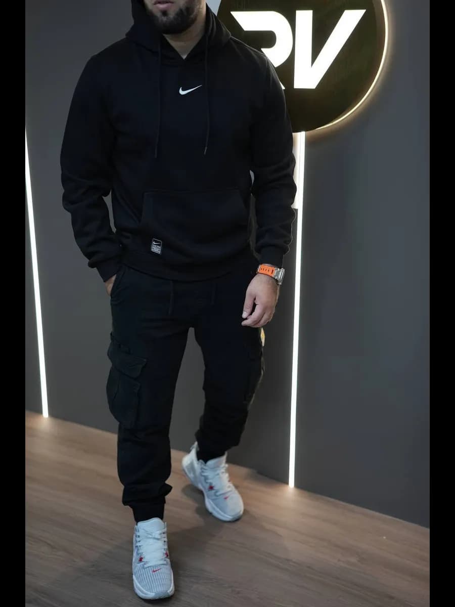 Худи оверсайз с капюшоном и начесом