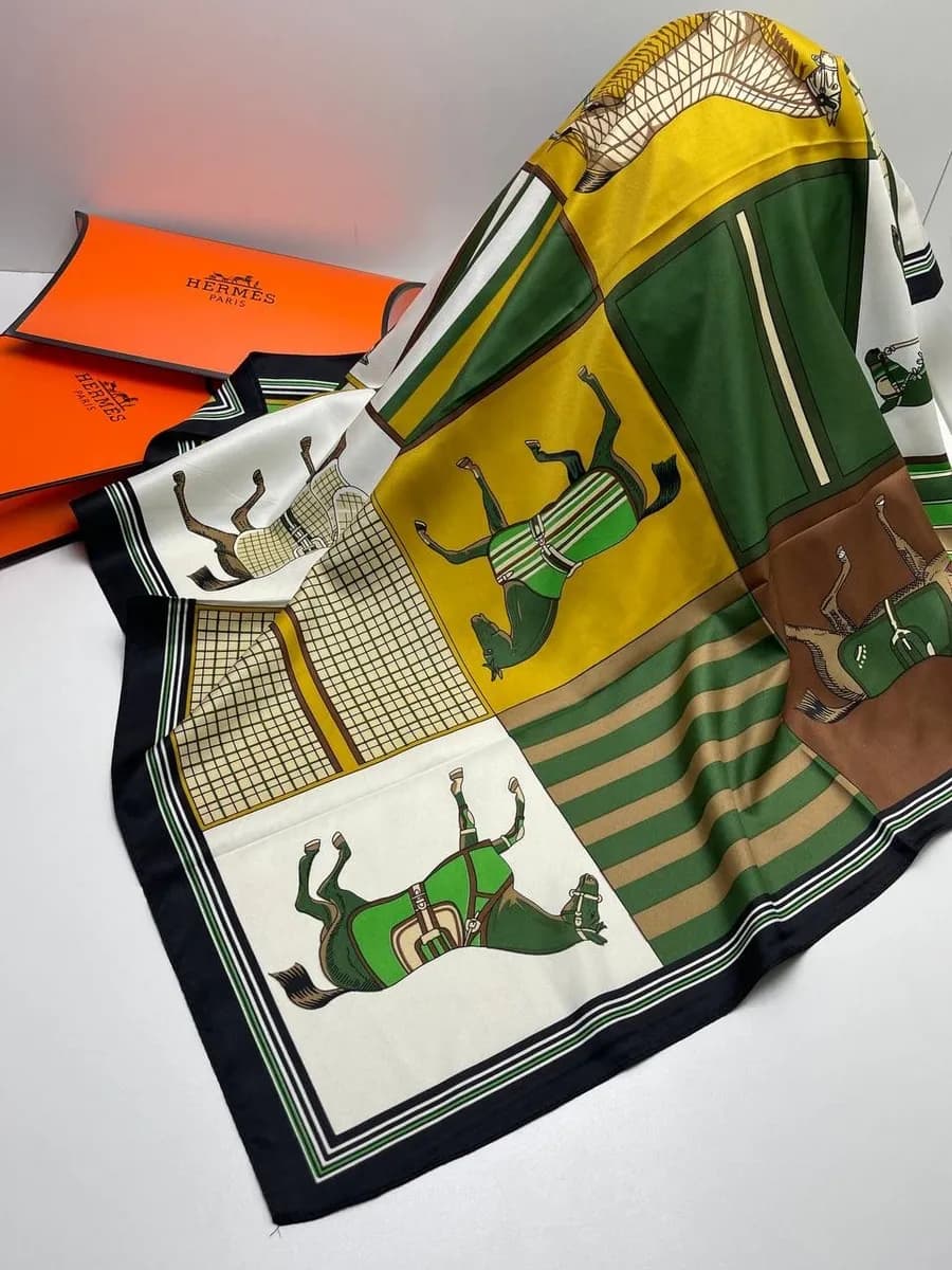 Платок шелковый на голову