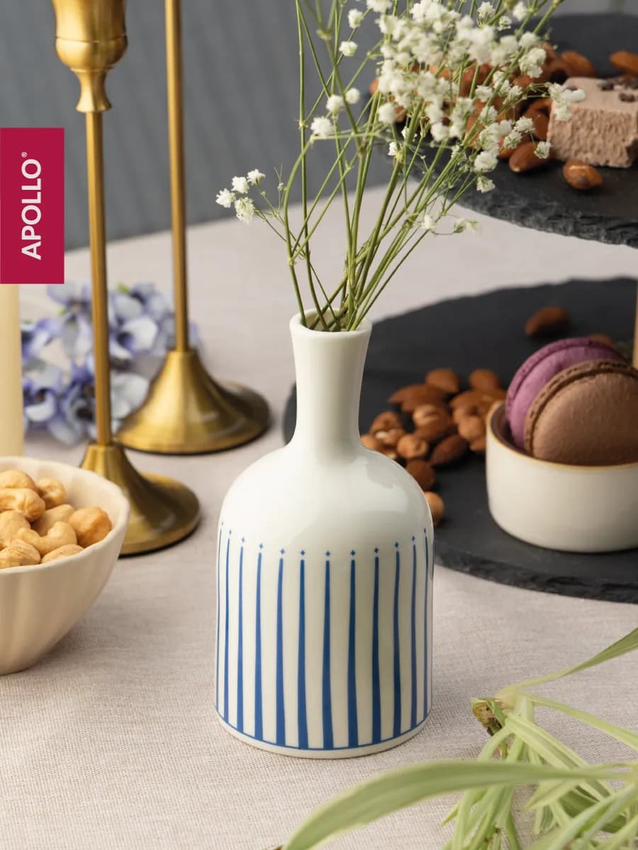 Ваза декоративная для сухоцветов, высота 13 см