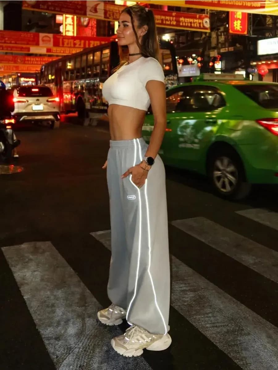 Брюки спортивные оверсайз широкие Y2K