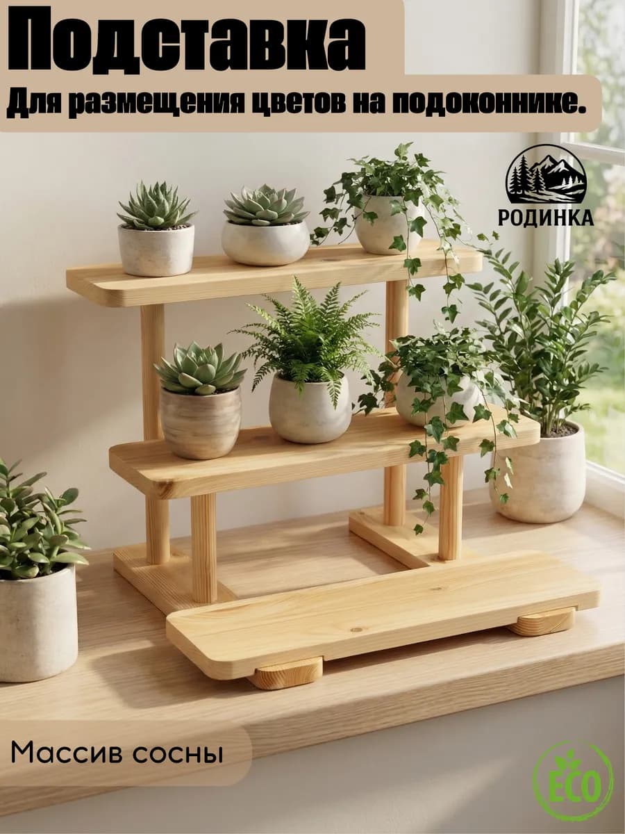 Полка для цветов на подоконник