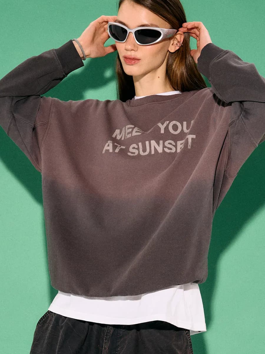 Свитшот тай-дай с надписью - фото 1