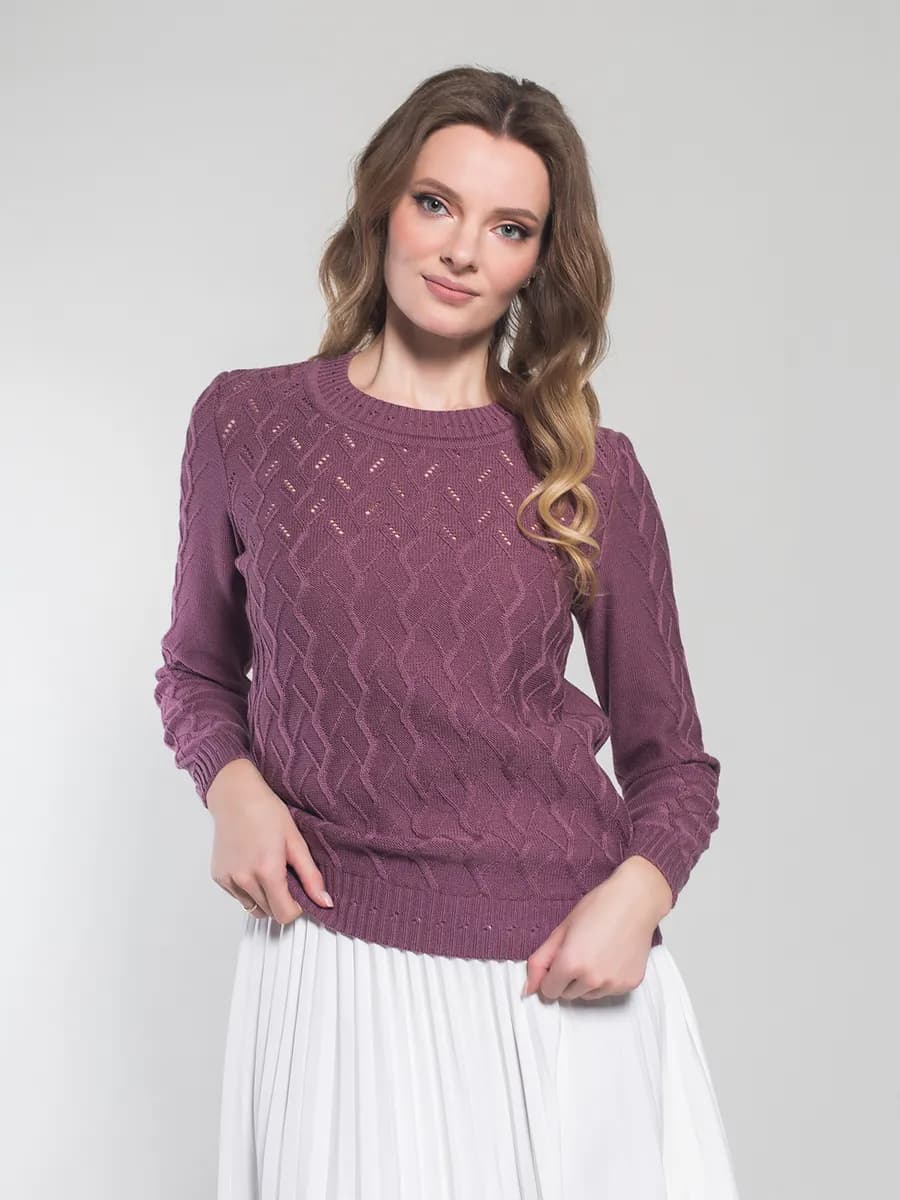 Джемпер теплый трикотажный большие размеры