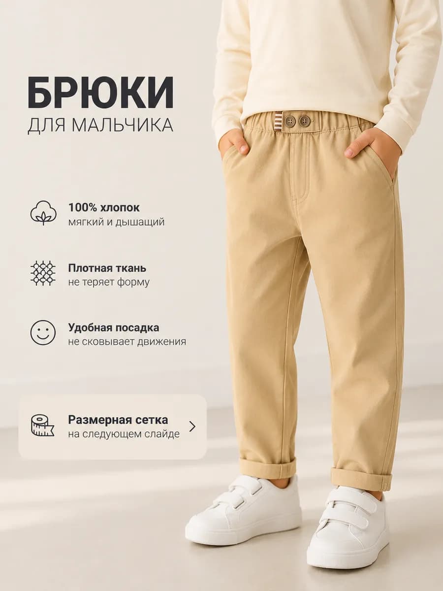 Брюки джоггеры штаны бежевые