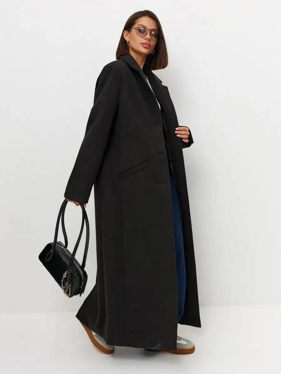 Пальто демисезонное длинное