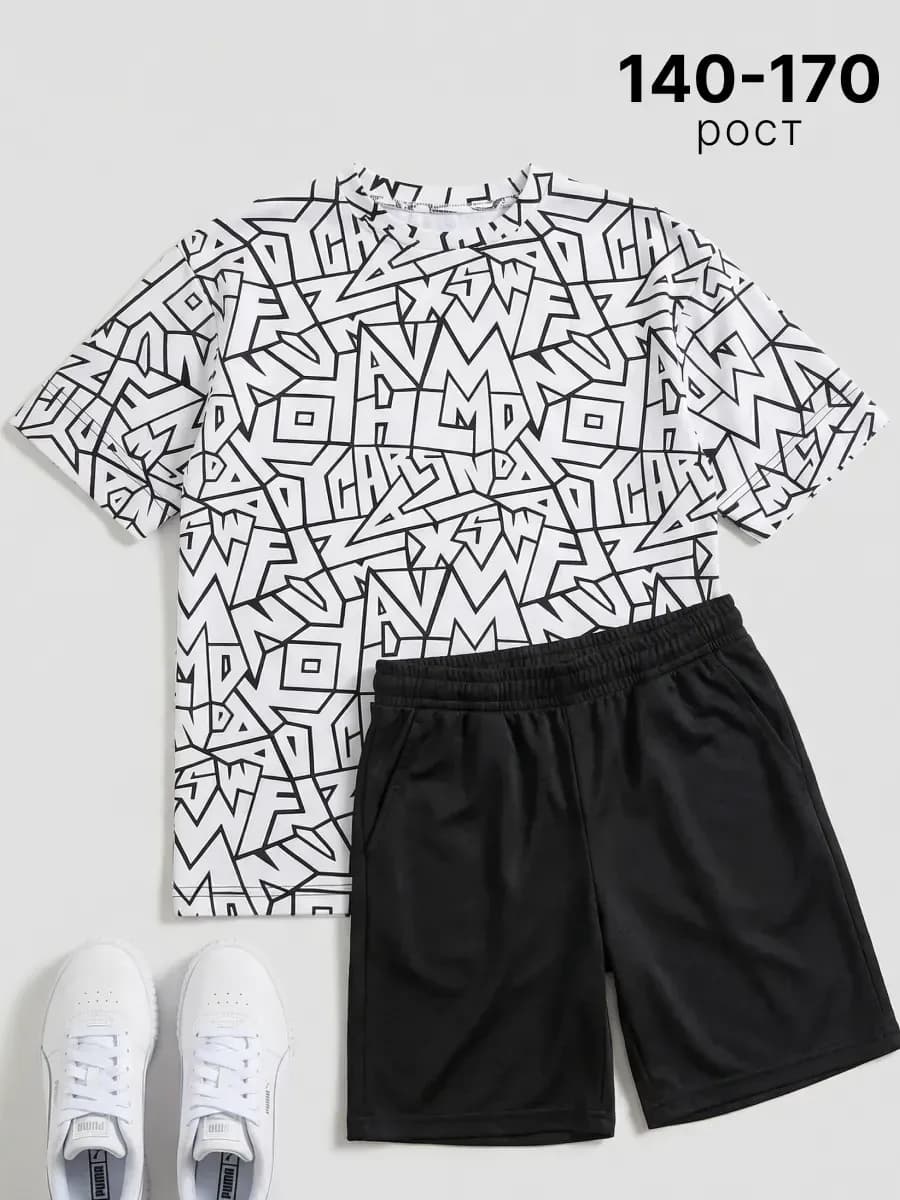 Костюм с шортами и футболкой домашний