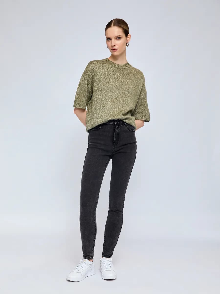 Женские джинсы Skinny с высокой посадкой